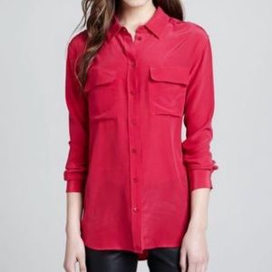 🌹Vince Camuto 100% Silk button up